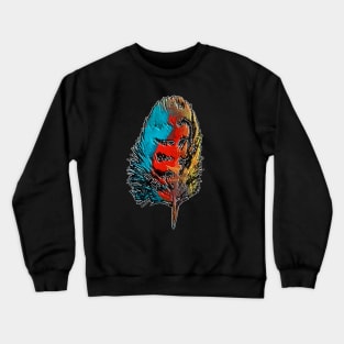 Turquoise Feather Crewneck Sweatshirt